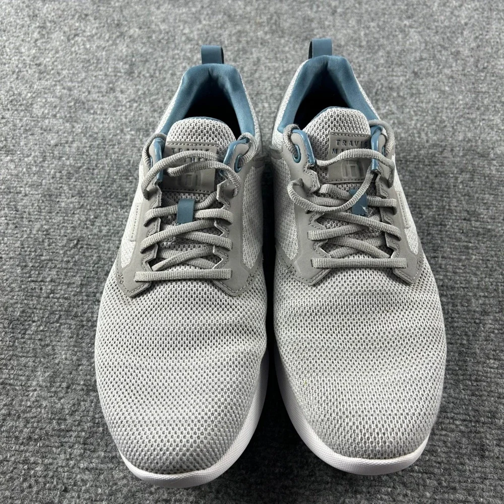 TravisMathew The Moneymaker‎ Golf Shoes Mens 10.5 Grey Blue Spikeless 1MAA224